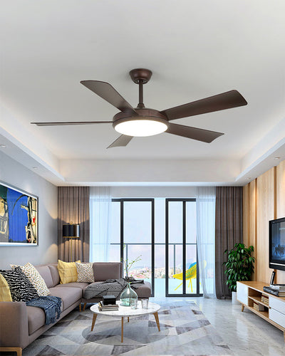 WOW 5 Blade Mid Century Modern Ceiling Fan Lamp-wow5113