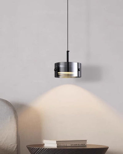 WOW Black Glass Drum Pendant Light-wow2592