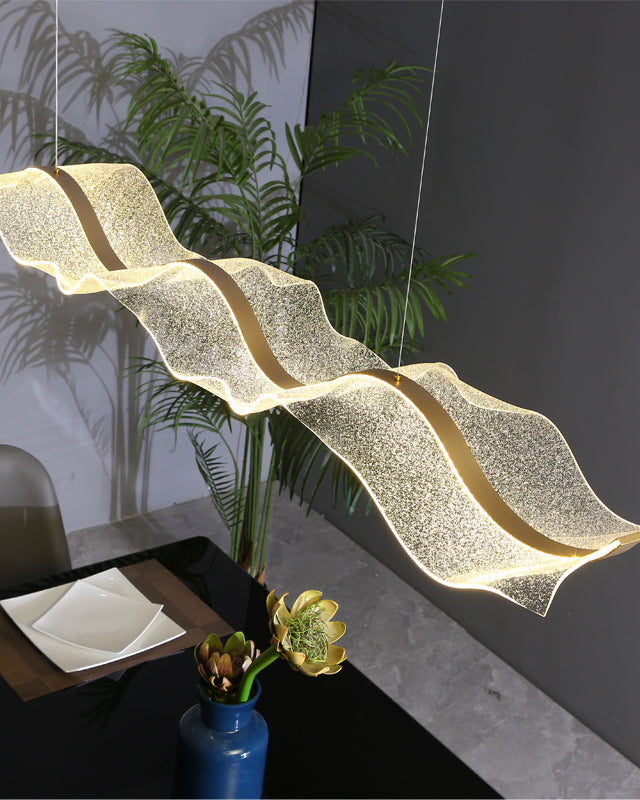 WOW Wave Ribbon Acrylic Chandelier-wow2596