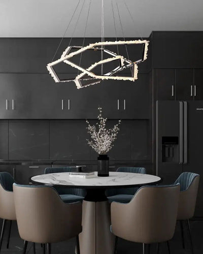 WOW Tiered Hexagon Crystal Chandelier-wow2712