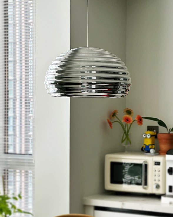 WOW Silver Fluted Dome Pendant Light-wow2660