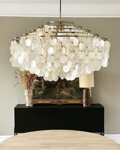 WOW Tiered Capiz Round Chandelier-wow2346