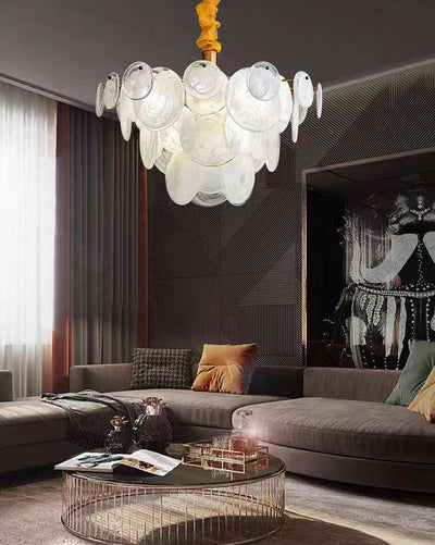 WOW Textured Glass Disc Chandelier-wow2477