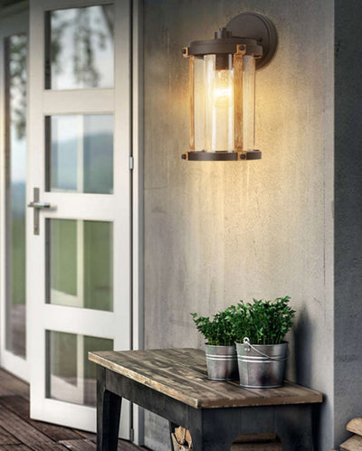 WOW Rustic Seeded Glass Outdoor Sconce-wow9146