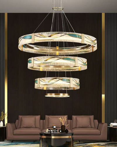 WOW Enamel Tiered Round Chandelier-wow2336