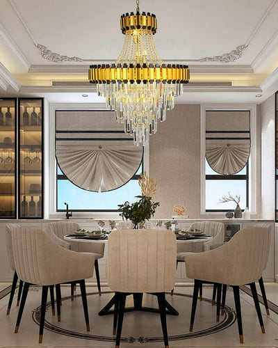 WOW Tiered Gold Crystal Chandelier-wow2745