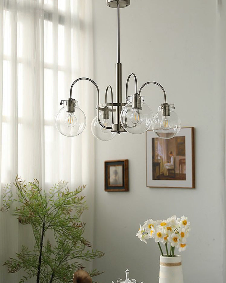 WOW Clear Glass Globe Arm Chandelier-wow2719