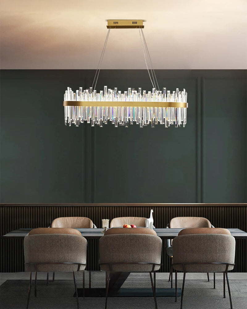 WOW Gold Oval Crystal Chandelier-wow2566