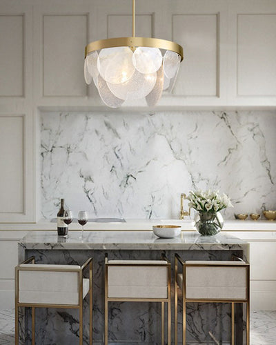 WOW Round Textured/Seeded Glass Chandelier-wow2741