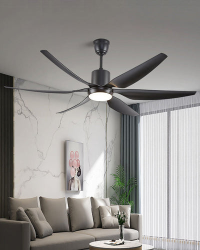 WOW 5 Black Blade Large Ceiling Fan Lamp-wow5042