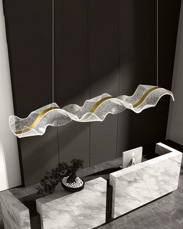 WOW Wave Ribbon Acrylic Chandelier-wow2596