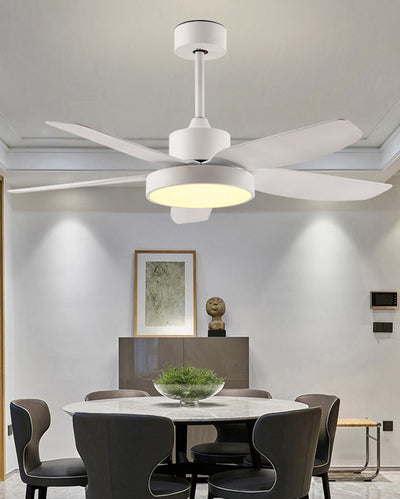 WOW 5 Blade White Ceiling Fan Lamp-wow5083