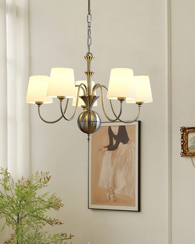 WOW Glass Shaded Arm Chandelier-wow2946