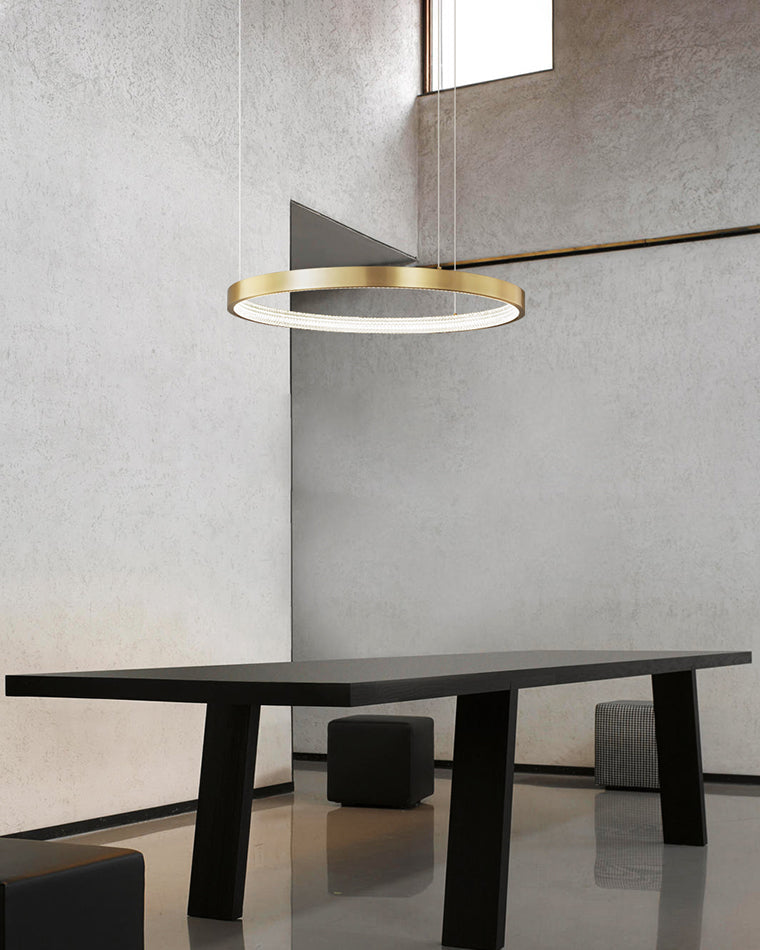 WOW Tiered Circular Led Brass Chandelier-wow2345