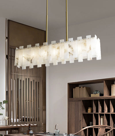 WOW Rectangular Alabaster Chandelier-WOW2856