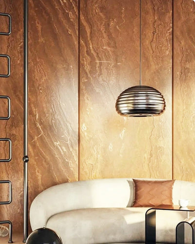 WOW Silver Fluted Dome Pendant Light-wow2660