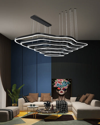 WOW Oversized Tiered led Ring Chandelier-wow2599