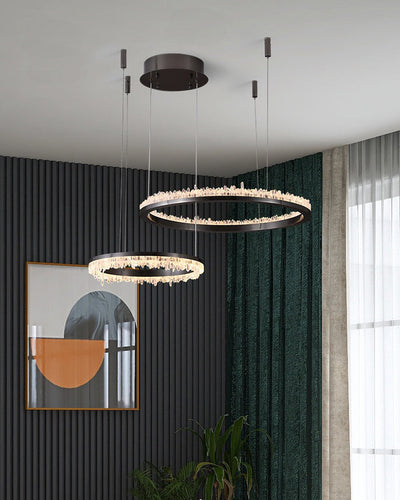 WOW Black Ring Crystal Chandelier-wow2716