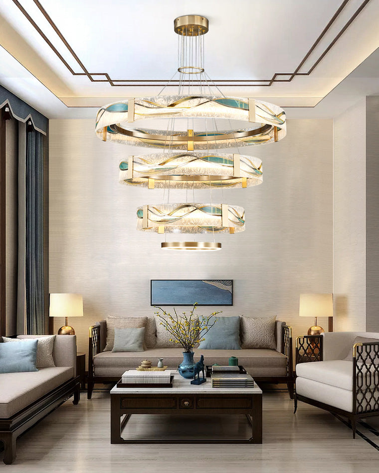WOW Enamel Tiered Round Chandelier-wow2336