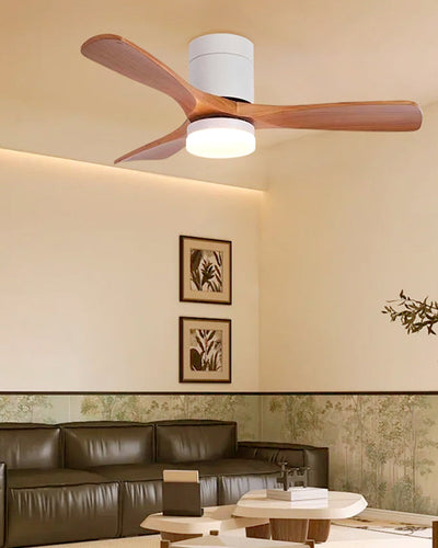 WOW 3 Wood Blade Hugger Ceiling Fan Lamp-wow5116