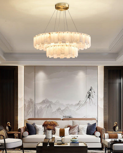 WOW Tiered Alabaster Chandelier-wow2844