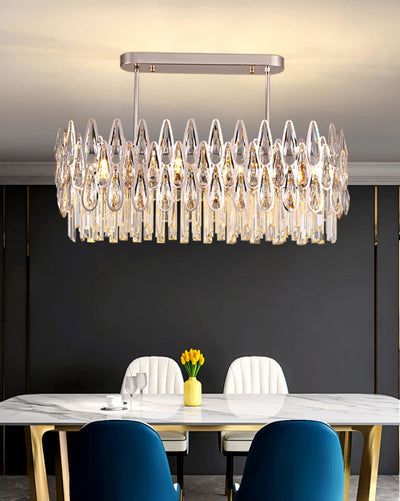 WOW Rose Gold Linear Crystal Chandelier-wow2546