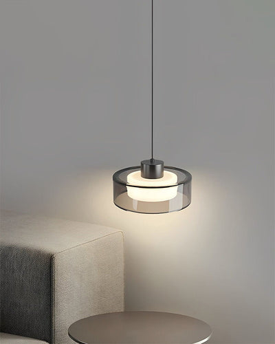 WOW Black Glass Drum Pendant Light-wow2787