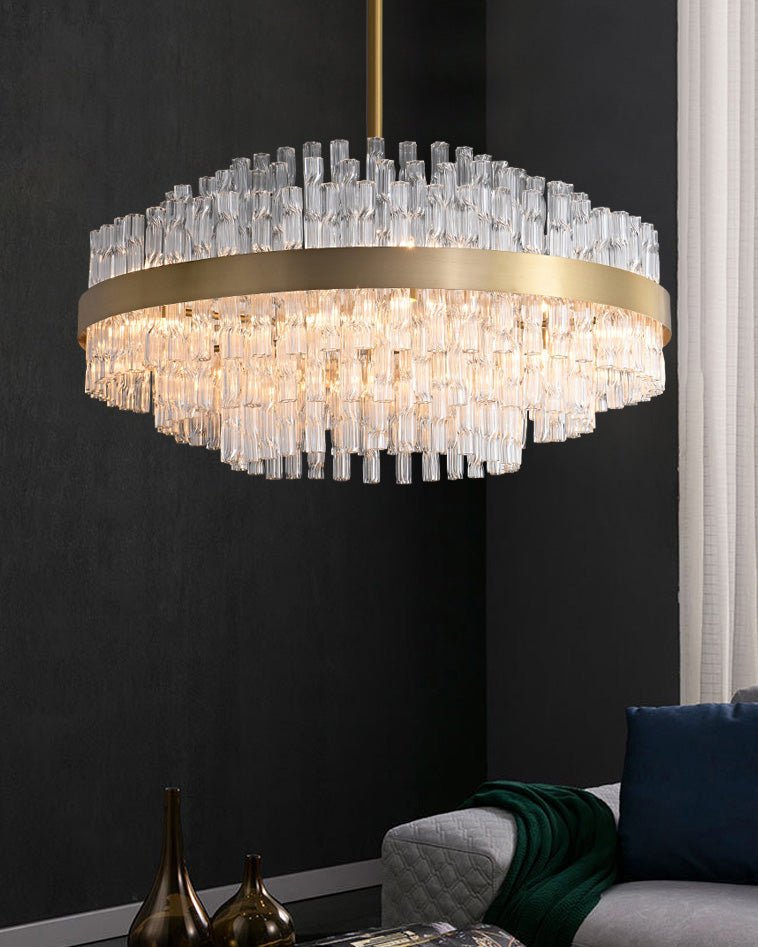 WOW Gold Round Crystal Chandelier-wow2547