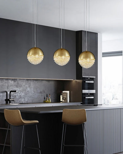 WOW Gold Globe Crystal Pendant Light-wow2632