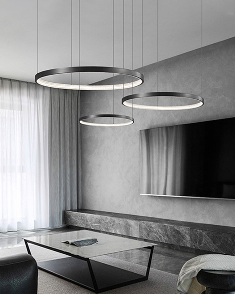WOW Tiered Circular Led Brass Chandelier-wow2345
