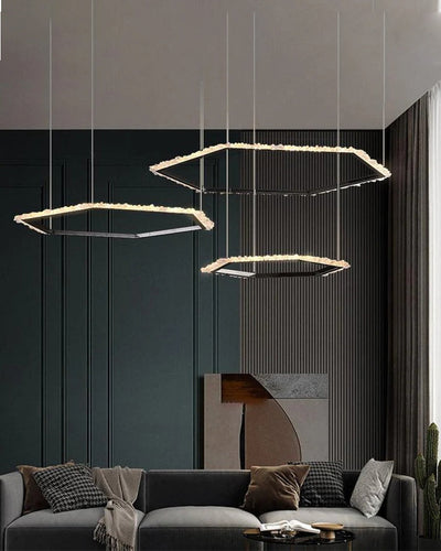 WOW Three Hexagon Crystal Chandelier-wow2711