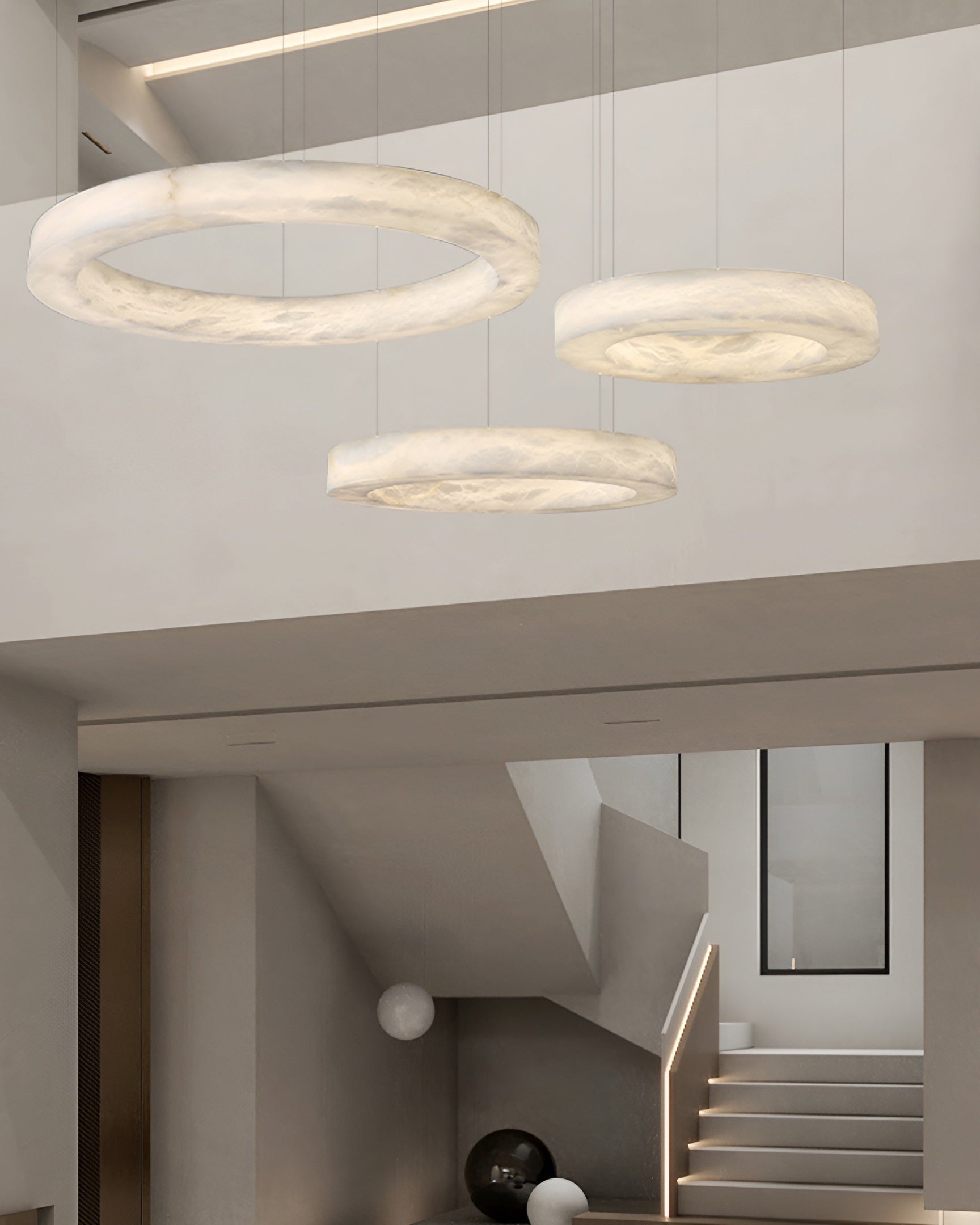 WOW 3 Rings Alabaster Chandelier-wow2857