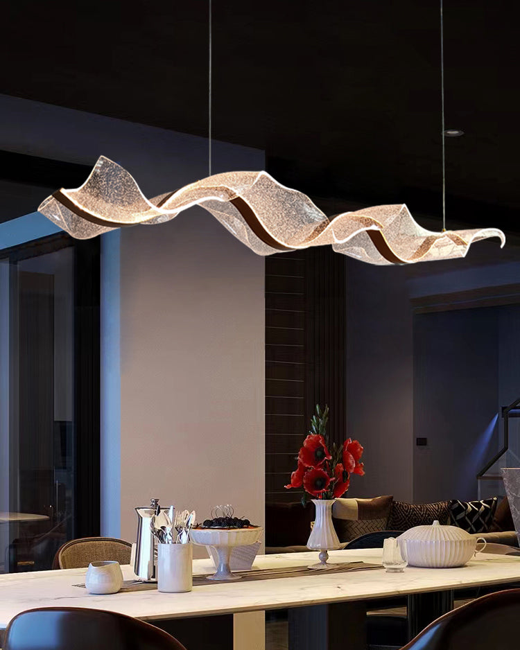 WOW Wave Ribbon Acrylic Chandelier-wow2596