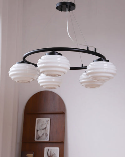 WOW Fluted Glass Globe Round Chandelier-wow2767