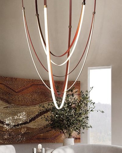 WOW Ribbon Leather Chandelier-wow2908