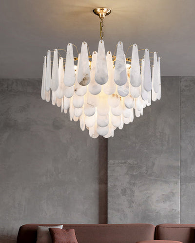 WOW Tiered Raindrop Alabaster Chandelier-wow2395