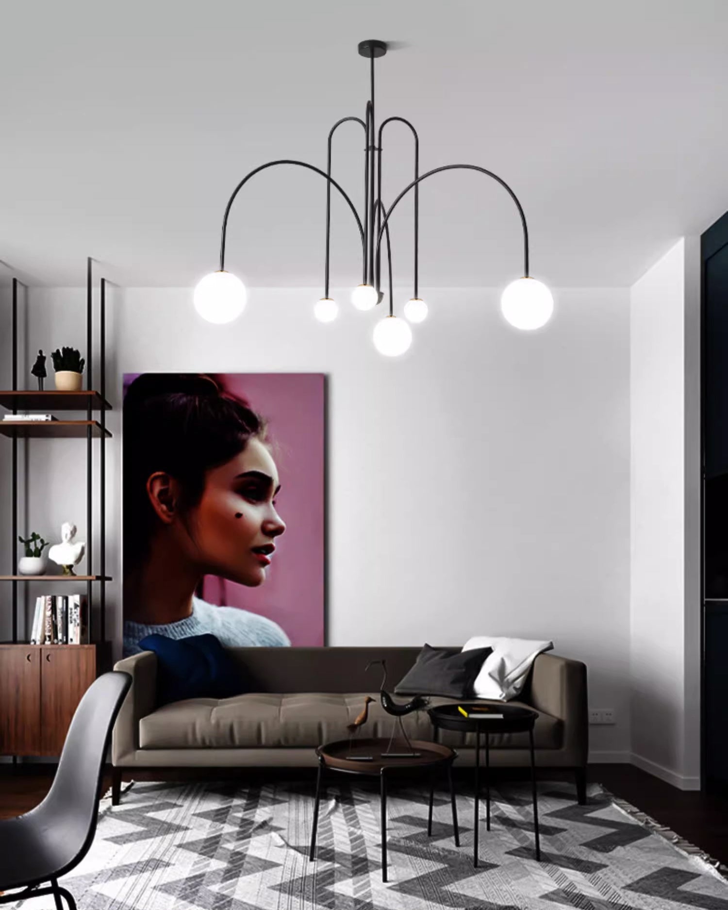 WOW Glass Globe Arm Chandelier-wow2522