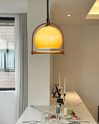 WOW Dome Glass Rise Fall Pendant Light-wow2934