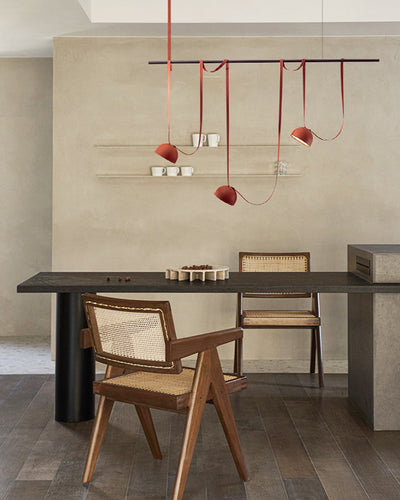 WOW Dome Leather Linear Chandelier-wow2319