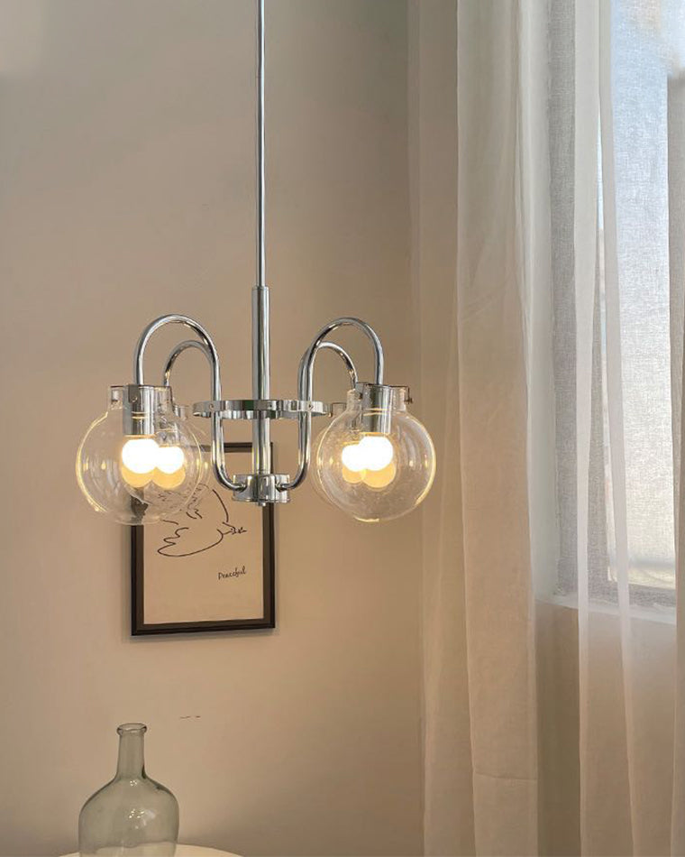 WOW Clear Glass Globe Arm Chandelier-wow2719