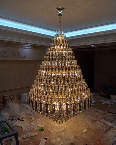 WOW Tiered taper Crystal Foyer Chandelier-wow2384