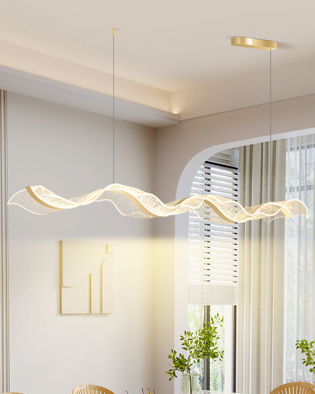 WOW Wave Ribbon Acrylic Chandelier-wow2596