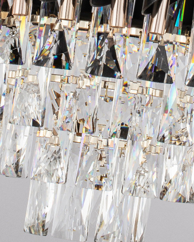 WOW Black and Gold Retractable Crystal Fandelier-wow5066