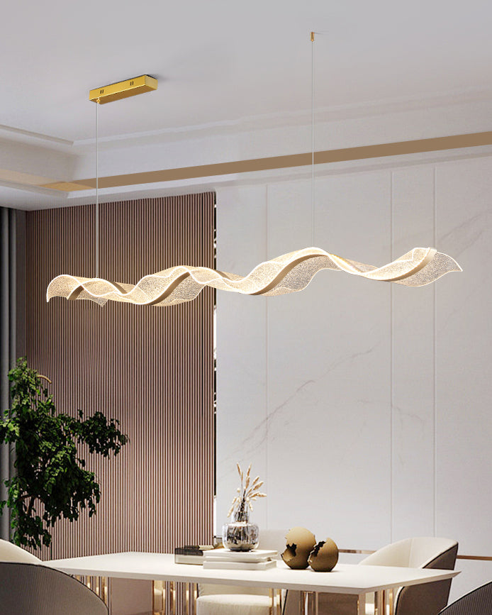 WOW Wave Ribbon Acrylic Chandelier-wow2596