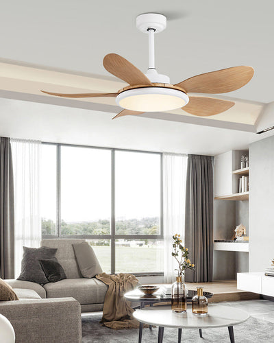 WOW White Modern Ceiling Fan Lamp-wow5085