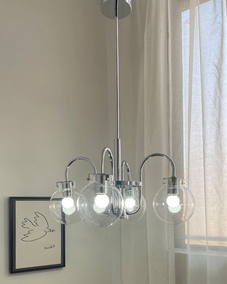 WOW Clear Glass Globe Arm Chandelier-wow2719
