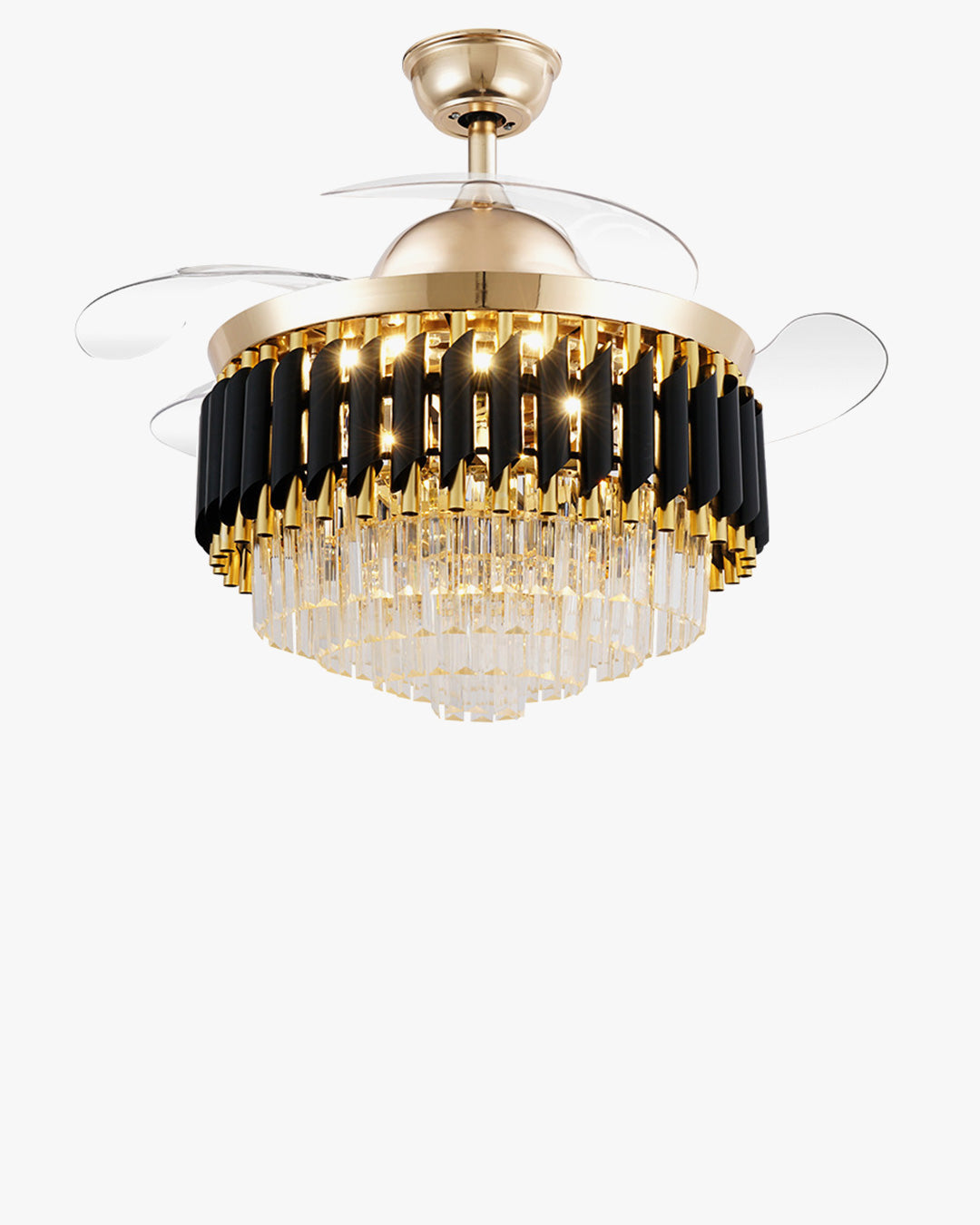 WOW Black and Gold Retractable Crystal Fandelier-wow5066