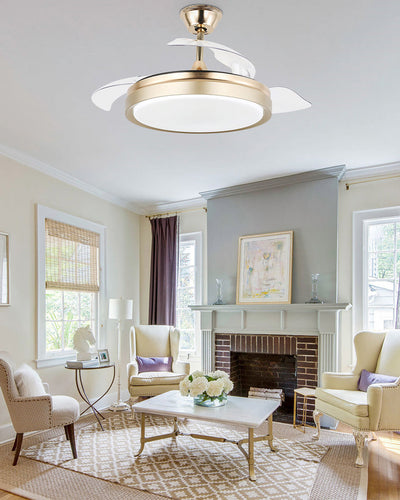 WOW Black Retractable Ceiling Fan Lamp-wow5059