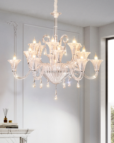 WOW Tiered Candelabra Glass Chandelier-wow2400