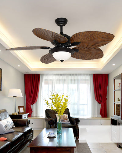 WOW 52in Tropical Palm Leaf Ceiling Fan Lamp-wow5005